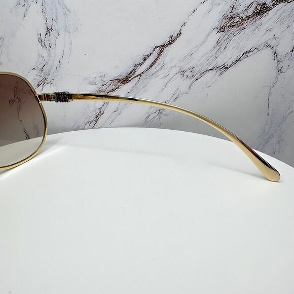 New MIU MIU Sunglasses MU A56S 5AK90L Gold Brown Gradient Metal Pilot Aviator - Picture 12 of 16